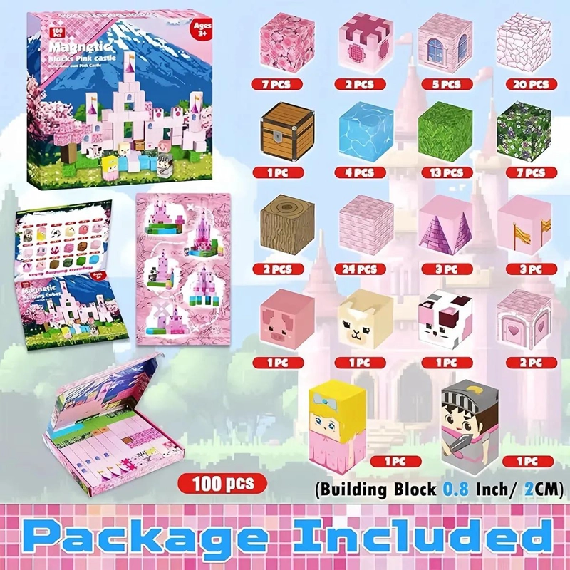 SET DE 100 PIEZAS MAGNE TICAS PARA CONSTRUCCION INFANTIL - 2