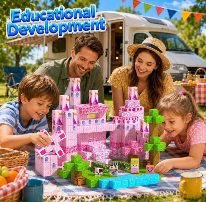 SET DE 100 PIEZAS MAGNE TICAS PARA CONSTRUCCION INFANTIL - 4