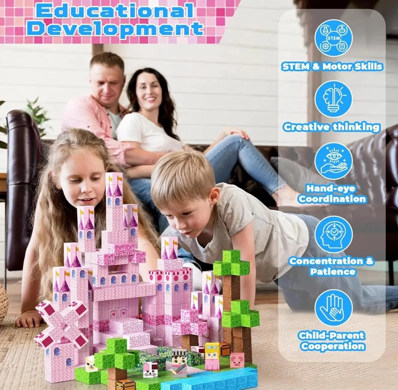 SET DE 100 PIEZAS MAGNE TICAS PARA CONSTRUCCION INFANTIL - 5