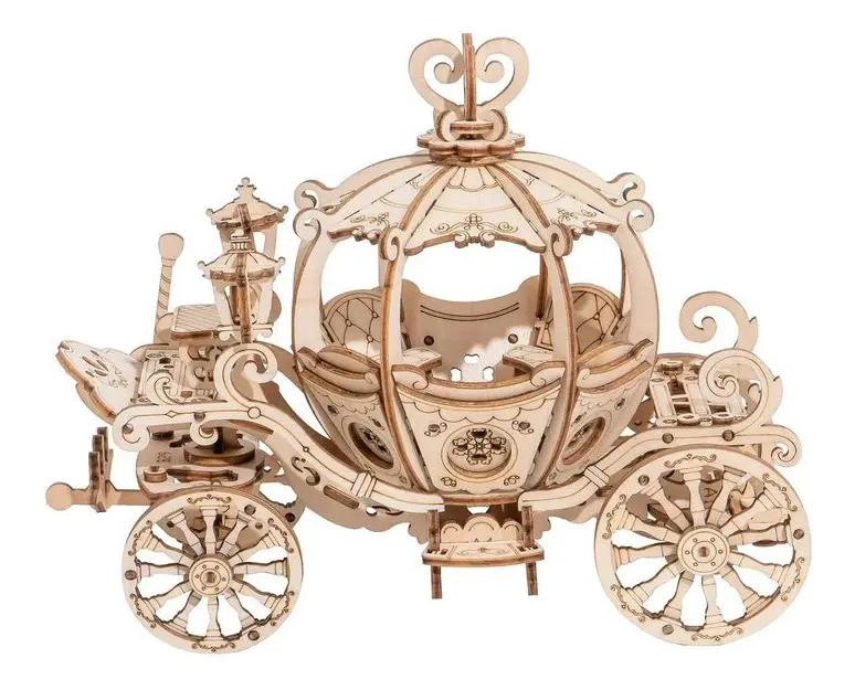 MAQUETA DE MADERA CARRUAJE DE CALABAZA ARMABLE 182 PIEZAS - 1