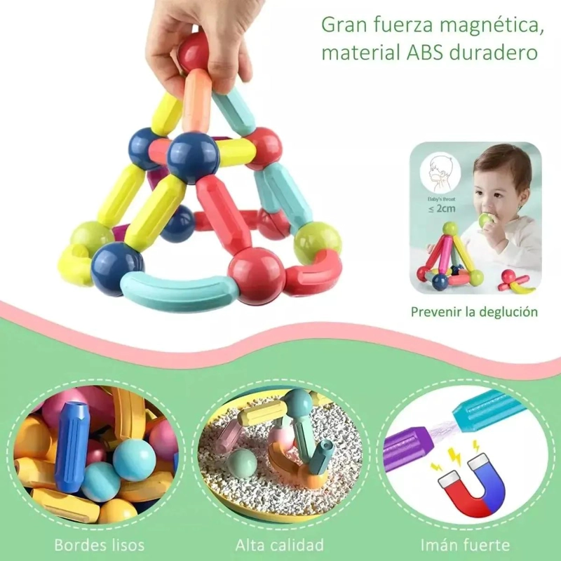 BLOQUES MAGNE TICOS 3D JUGUETE DIDACTICO PARA NIÑOS - 3