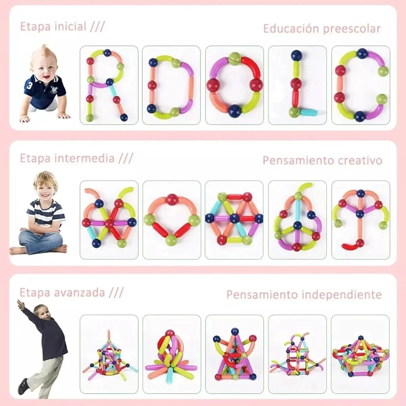 BLOQUES MAGNE TICOS 3D JUGUETE DIDACTICO PARA NIÑOS - 7