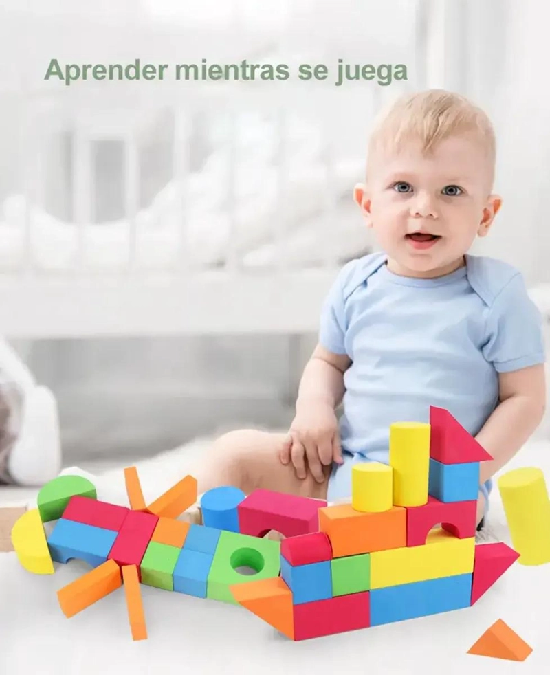 BLOQUES DE ESPUMA PARA CONSTRUCCION CREATIVA 46 PIEZAS - 3