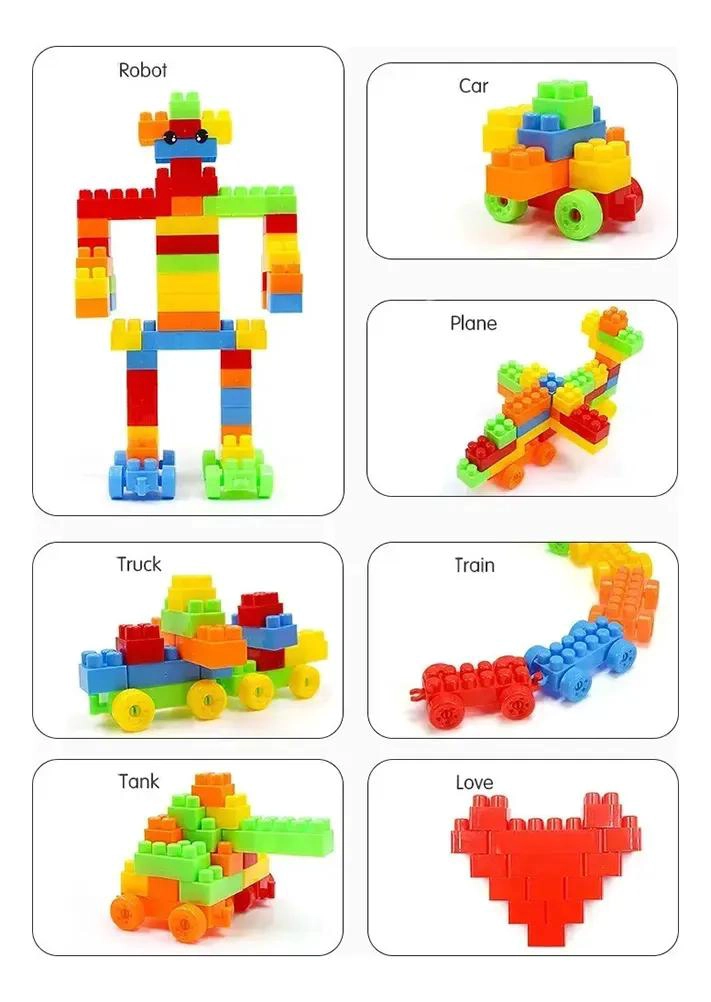 SET DE 150 PIEZAS DE BLOQUES DE CONSTRUCCION CREATIVOS - 4