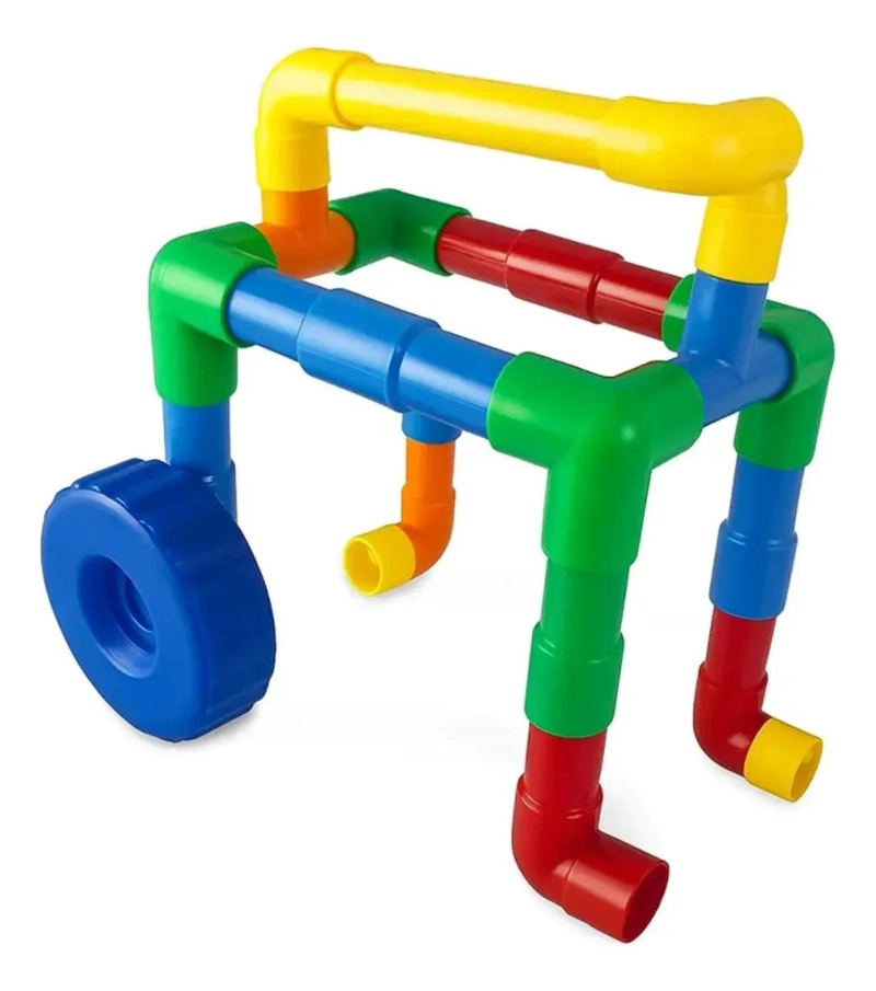 JUEGO DE CONSTRUCCION DIDACTICO CON TUBOS PARA NIÑOS - 1