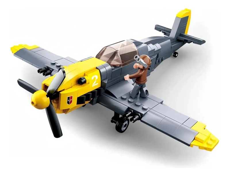 JUGUETE DE BLOQUES AVION CAZA MILITAR PARA NIÑOS - 2