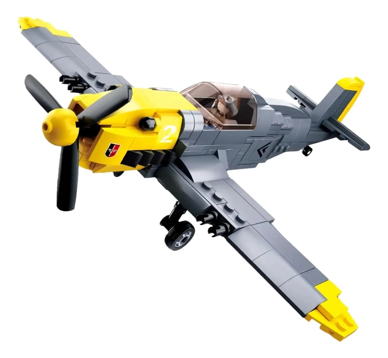 JUGUETE DE BLOQUES AVION CAZA MILITAR PARA NIÑOS - 7