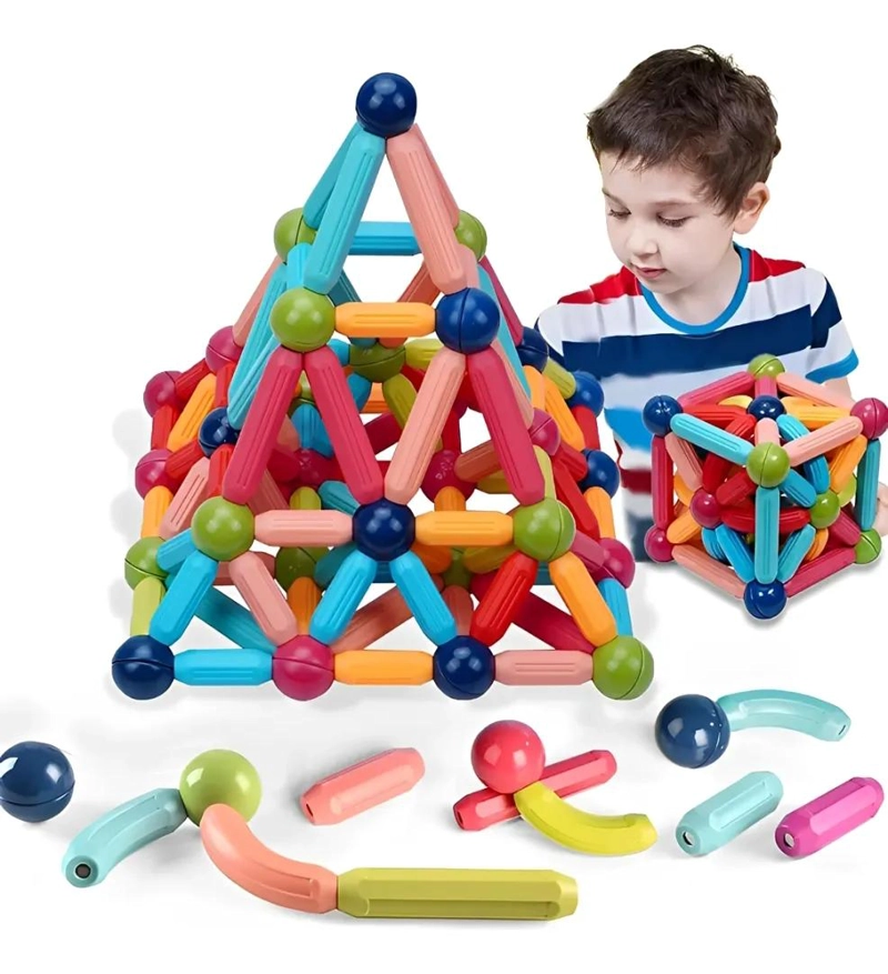 BLOQUES MAGNE TICOS DE CONSTRUCCION 36 PIEZAS PARA NIÑOS - 1