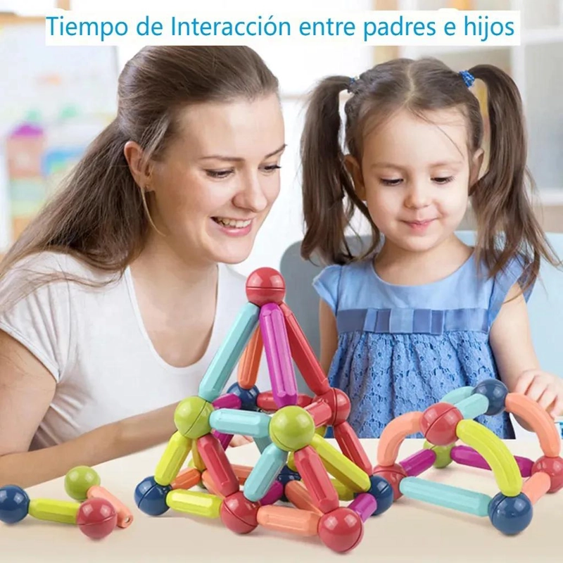 BLOQUES MAGNE TICOS DE CONSTRUCCION 36 PIEZAS PARA NIÑOS - 6