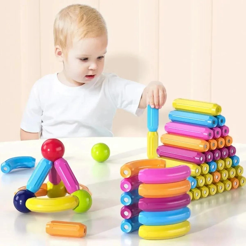BLOQUES MAGNE TICOS DE CONSTRUCCION 36 PIEZAS PARA NIÑOS - 7