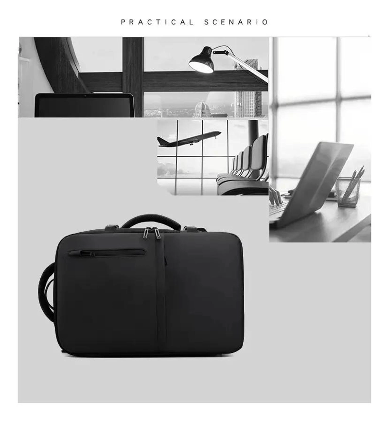 MOCHILA EXPANDIBLE IMPERMEABLE CON PUERTO USB MULTIFUNCIONAL - 4
