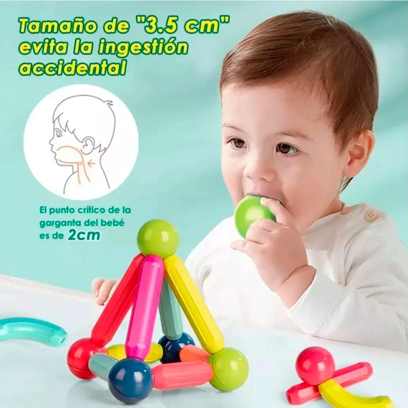 JUEGO DIDACTICO DE BARRAS MAGNE TICAS 3D CON 84 PIEZAS - 5