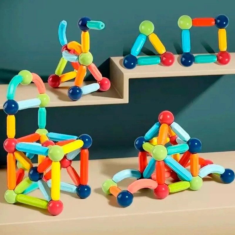 JUEGO DIDACTICO DE BARRAS MAGNE TICAS 3D CON 84 PIEZAS - 7