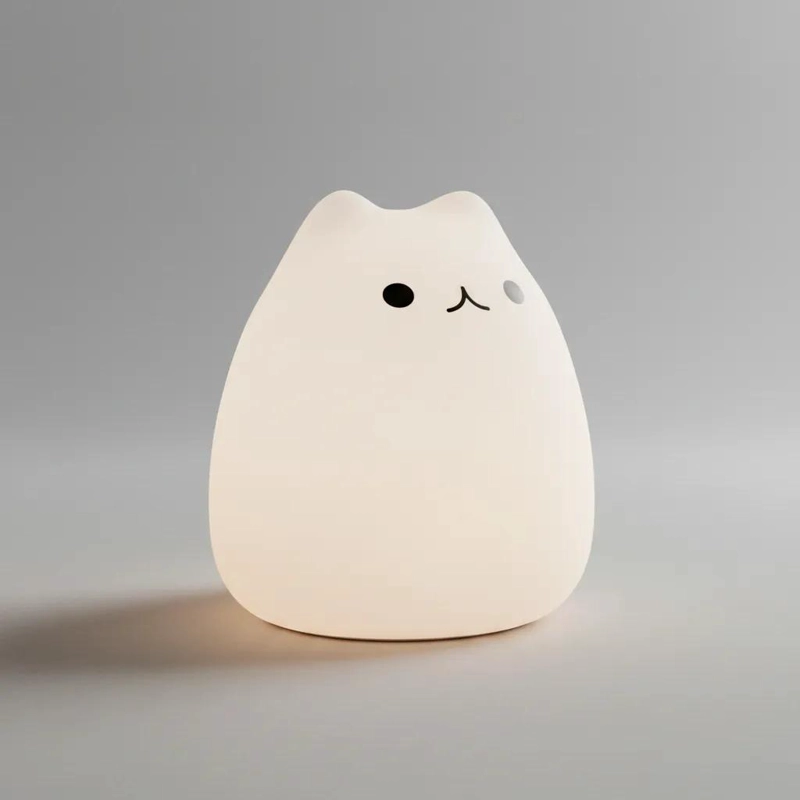 LAMPARA LED GATO SILICONA RECARGABLE PARA NIÑOS - 5