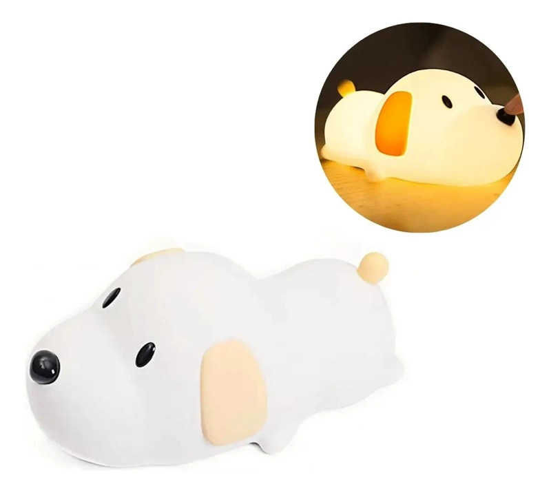 LAMPARA LED TACTIL DE SILICONA CON DISEÑO DE PERRO PARA NIÑOS - 1