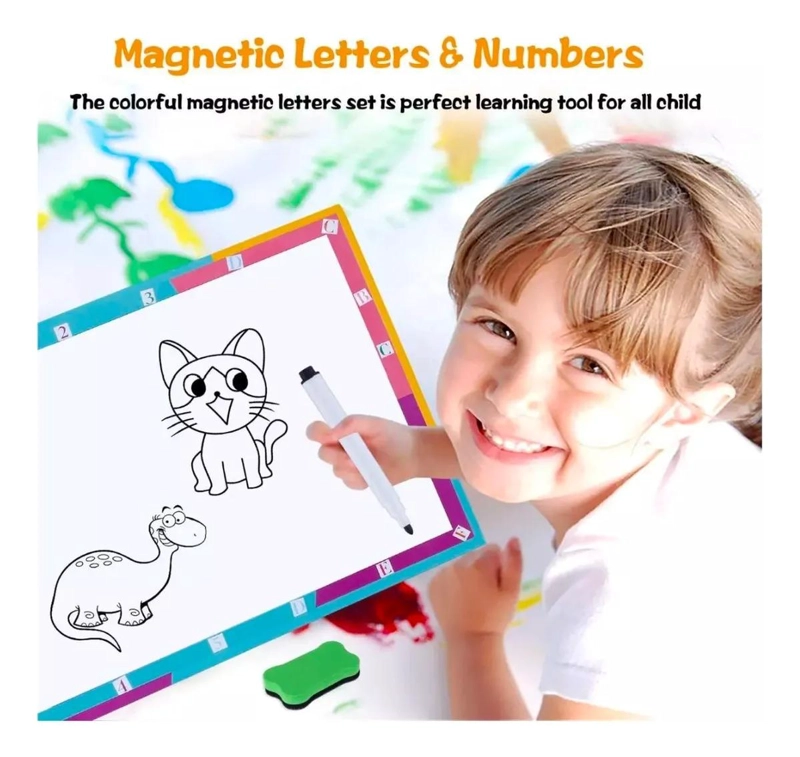 JUEGO MAGNE TICO DE LETRAS Y NUMEROS EDUCATIVO PARA NIÑOS - 2