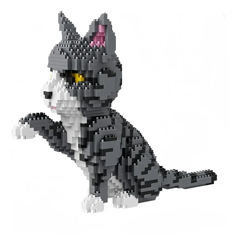 BLOQUES DE CONSTRUCCION 3D GATO 1300 PIEZAS PARA ARMAR - 4