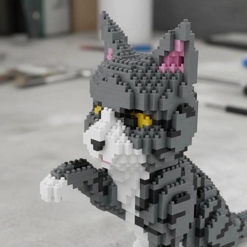 BLOQUES DE CONSTRUCCION 3D GATO 1300 PIEZAS PARA ARMAR - 7