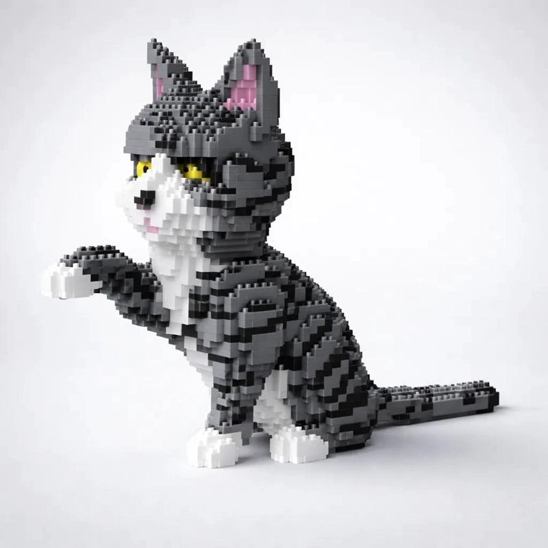 BLOQUES DE CONSTRUCCION 3D GATO 1300 PIEZAS PARA ARMAR - 8