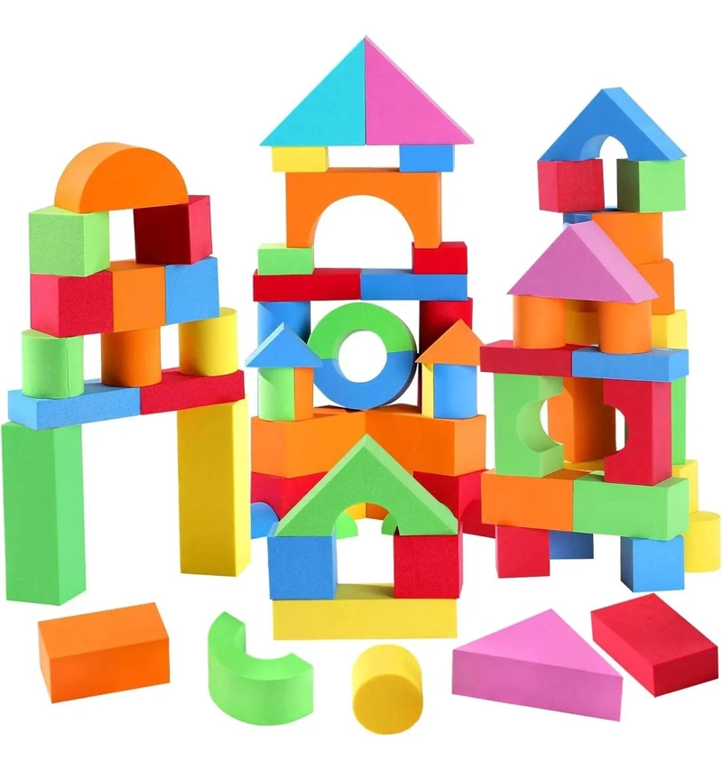 BLOQUES DE CONSTRUCCION DE ESPUMA PARA NIÑOS 46 PIEZAS - 1