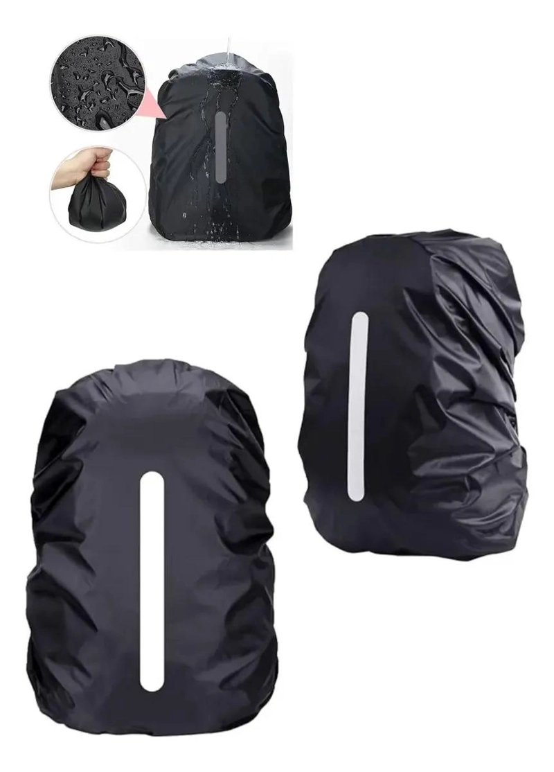FUNDA IMPERMEABLE REFLECTANTE PARA MOCHILA XL IDEAL PARA DEPORTES - 1