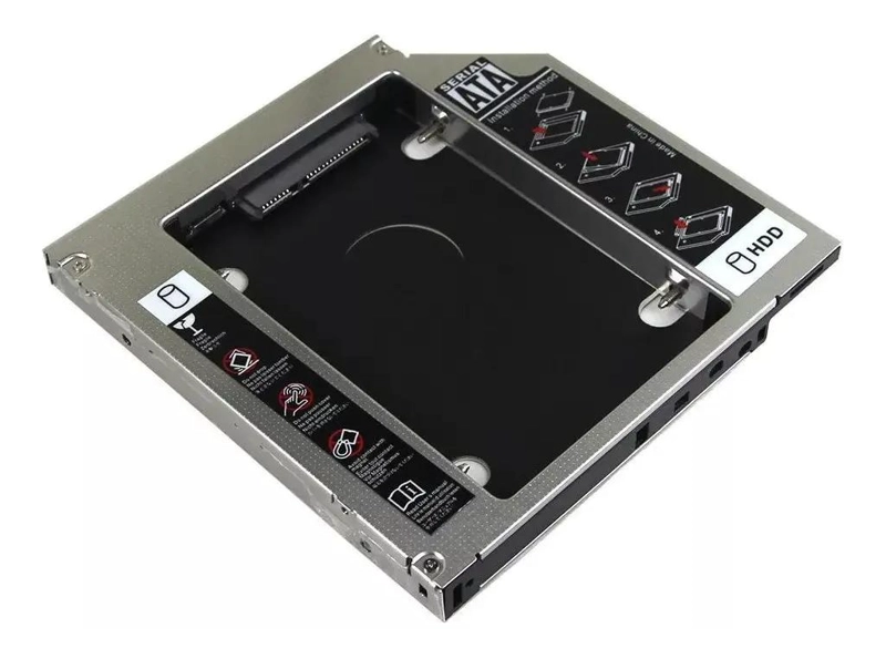 ADAPTADOR CADDY PARA DISCO DURO DE NOTEBOOK 9.5MM - 2