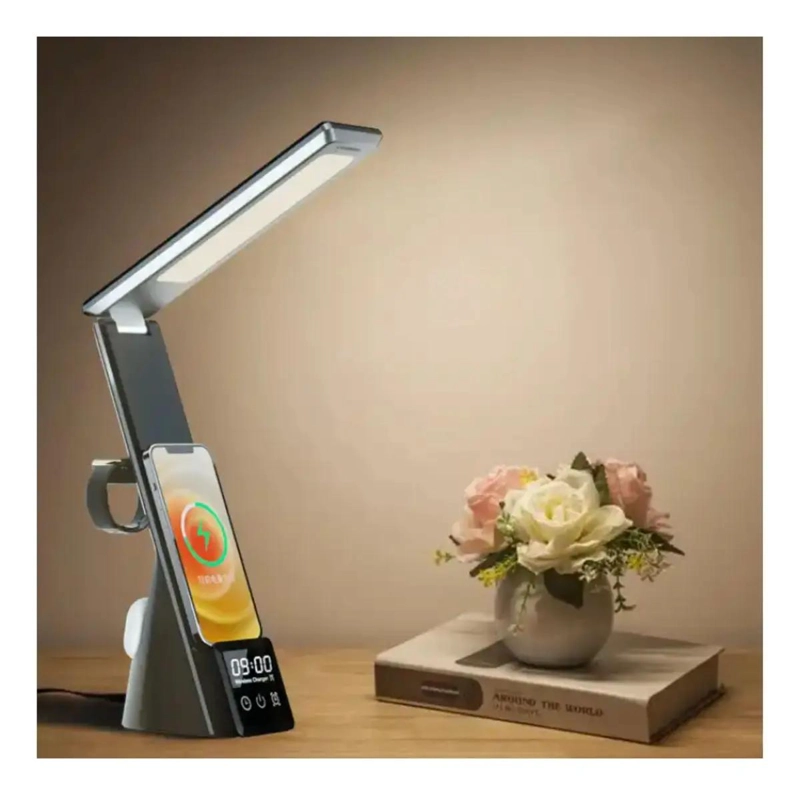 LAMPARA DE ESCRITORIO LED CON CARGA INALAMBRICA 4 EN 1 - 4