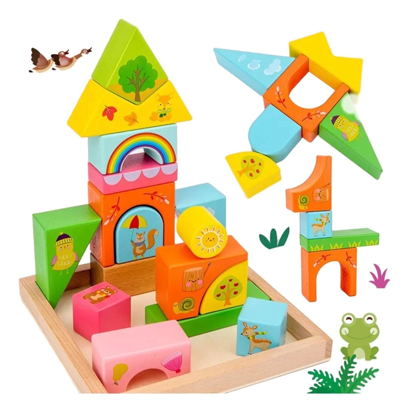 JUEGO DIDACTICO DE MADERA MONTESSORI FIGURAS GEOME TRICAS - 1