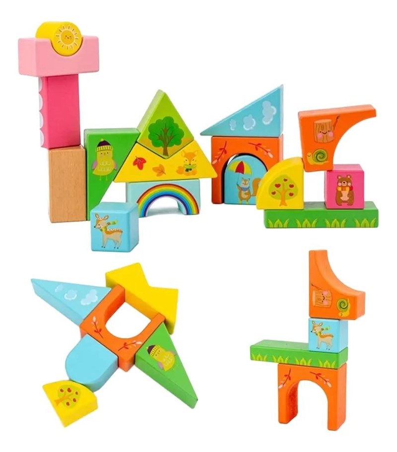 JUEGO DIDACTICO DE MADERA MONTESSORI FIGURAS GEOME TRICAS - 2
