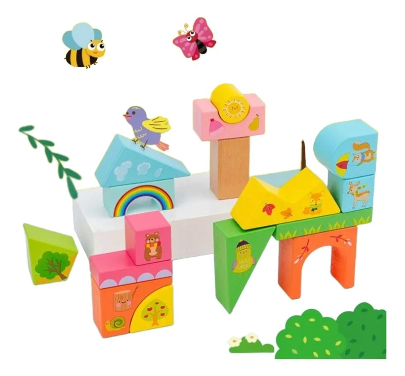 JUEGO DIDACTICO DE MADERA MONTESSORI FIGURAS GEOME TRICAS - 3