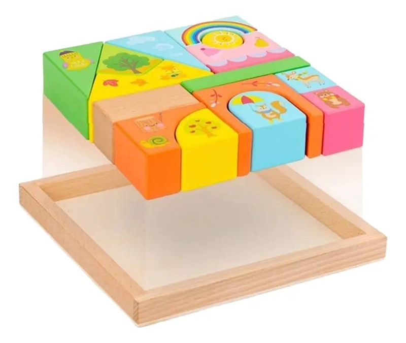 JUEGO DIDACTICO DE MADERA MONTESSORI FIGURAS GEOME TRICAS - 4
