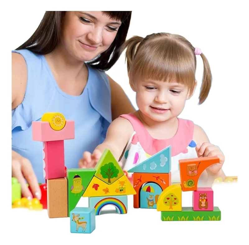JUEGO DIDACTICO DE MADERA MONTESSORI FIGURAS GEOME TRICAS - 5