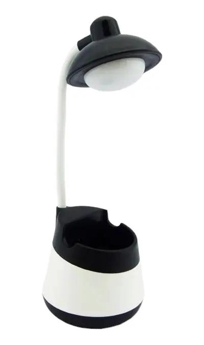 LAMPARA LED RECARGABLE CON PORTA LAPIZ Y SOPORTE PARA CELULAR - 1