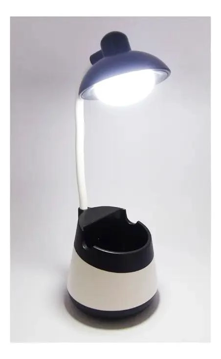 LAMPARA LED RECARGABLE CON PORTA LAPIZ Y SOPORTE PARA CELULAR - 3