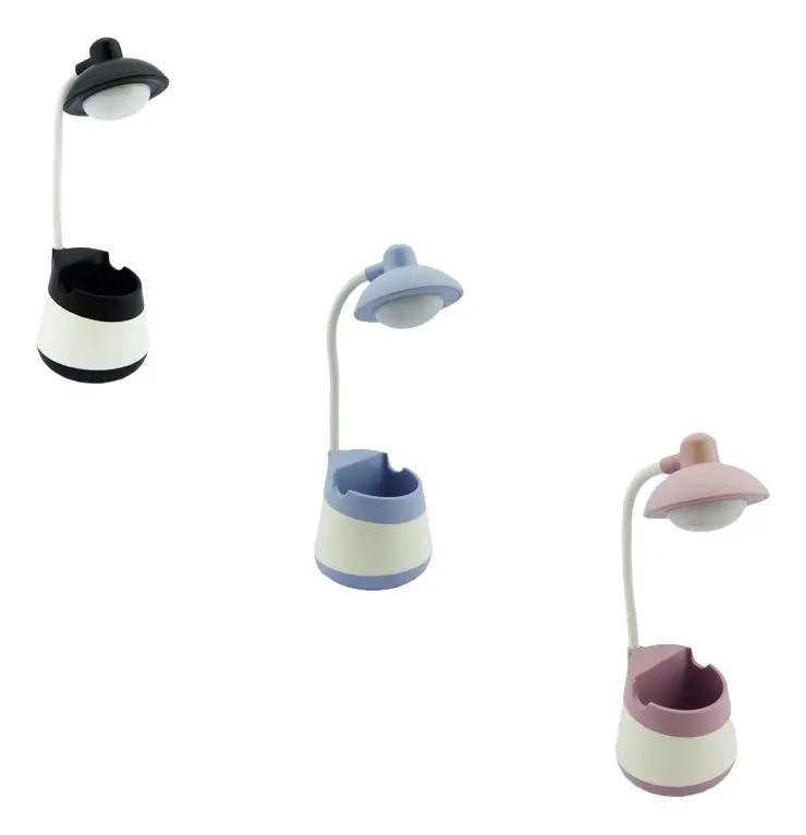 LAMPARA LED RECARGABLE CON PORTA LAPIZ Y SOPORTE PARA CELULAR - 5