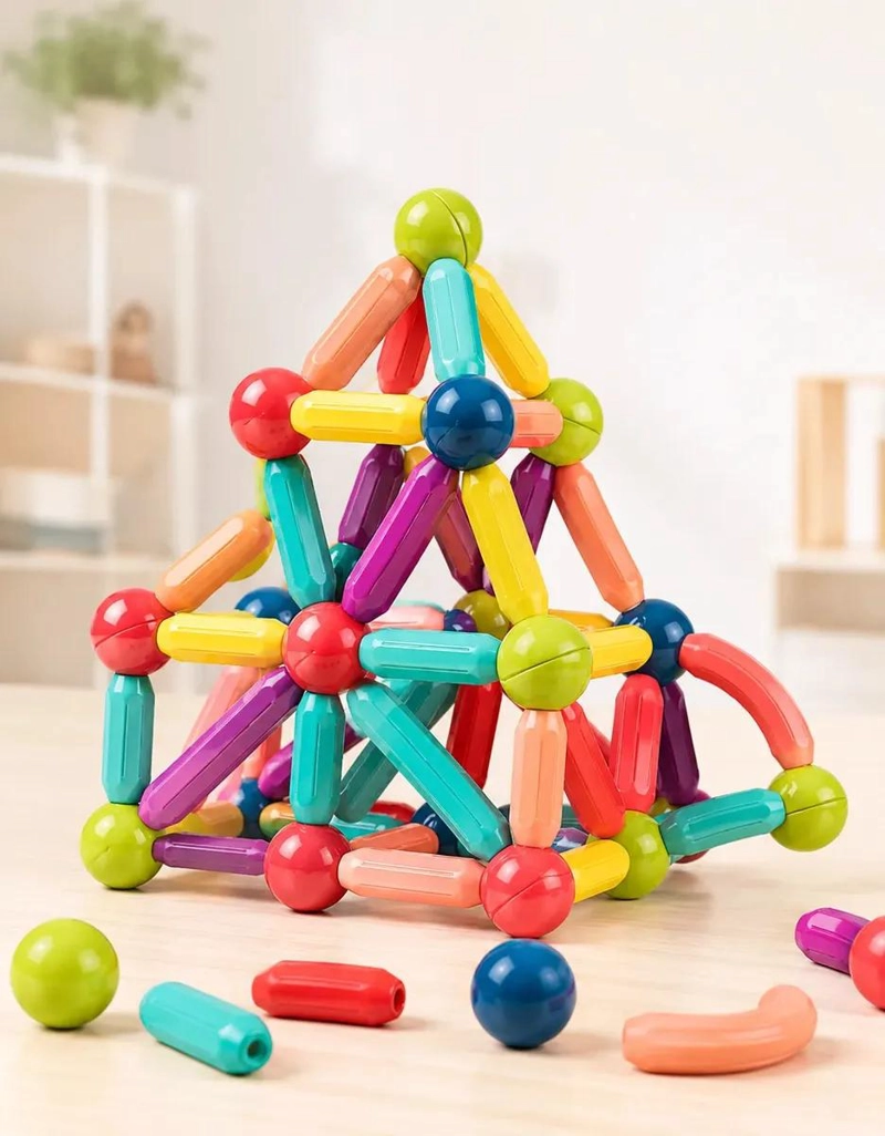 JUEGO DE BLOQUES MAGNE TICOS DE CONSTRUCCION 36 PIEZAS MULTICOLOR - 1