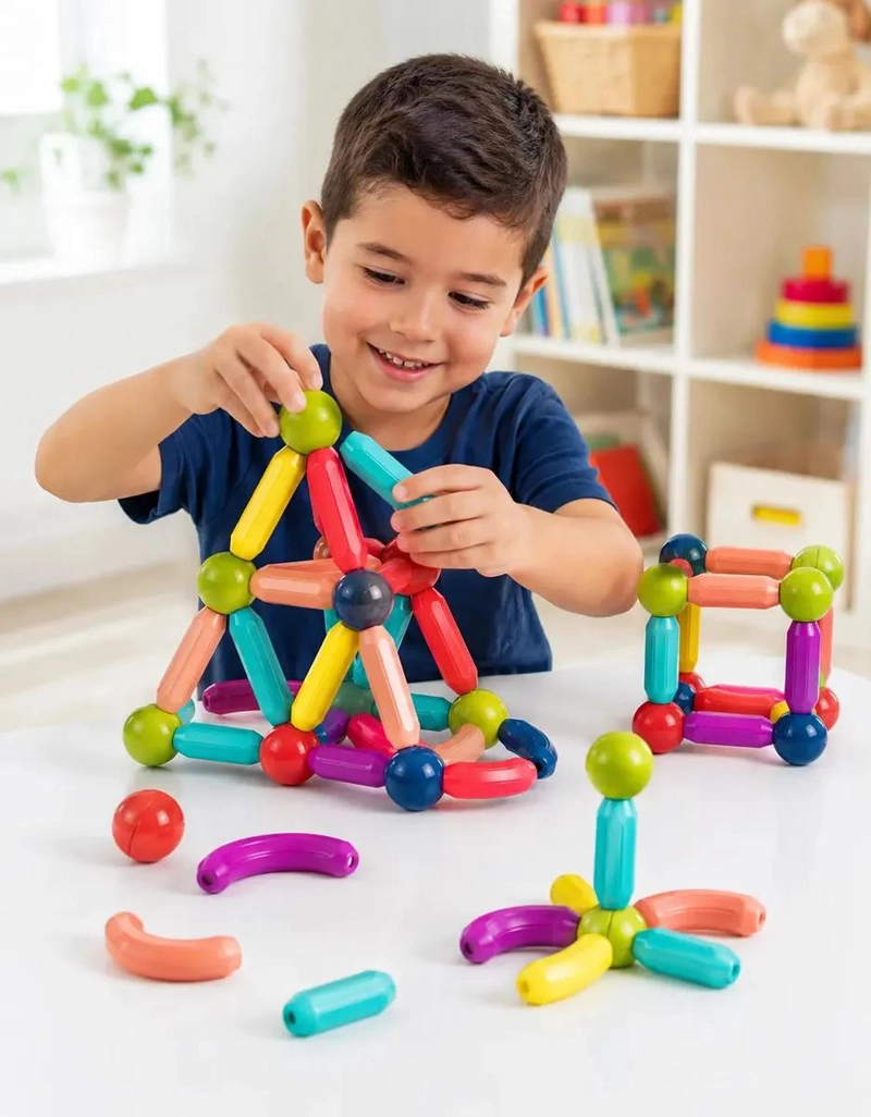 JUEGO DE BLOQUES MAGNE TICOS DE CONSTRUCCION 36 PIEZAS MULTICOLOR - 2