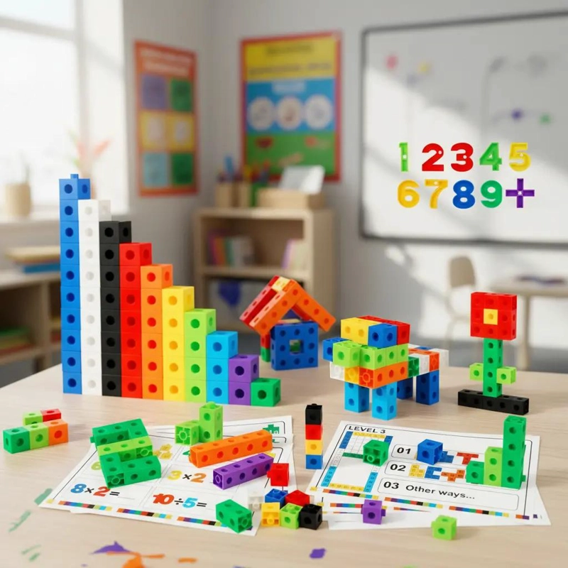 SET DE 100 CUBOS CONECTORES PARA APRENDIZAJE MATEMATICO - 2