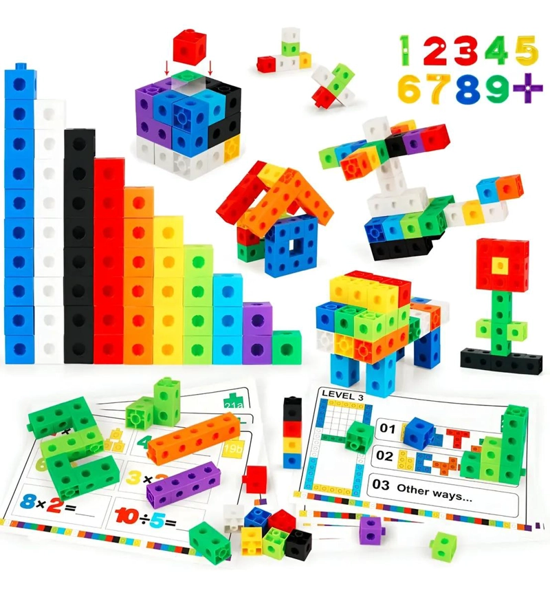 SET DE 100 CUBOS CONECTORES PARA APRENDIZAJE MATEMATICO - 4