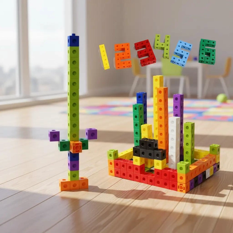 SET DE 100 CUBOS CONECTORES PARA APRENDIZAJE MATEMATICO - 5