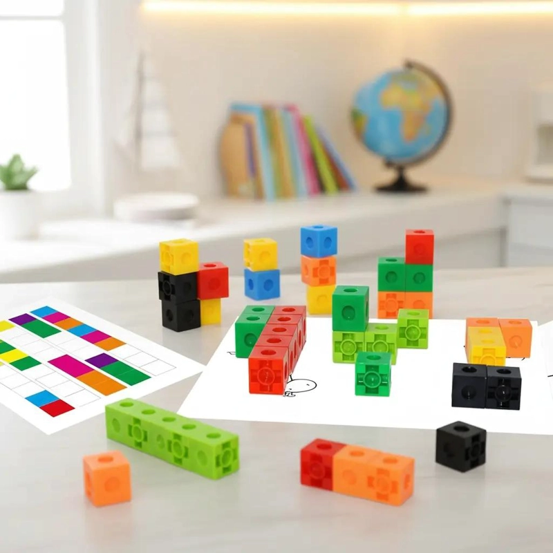 SET DE 100 CUBOS CONECTORES PARA APRENDIZAJE MATEMATICO - 6