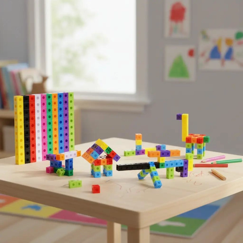SET DE 100 CUBOS CONECTORES PARA APRENDIZAJE MATEMATICO - 7