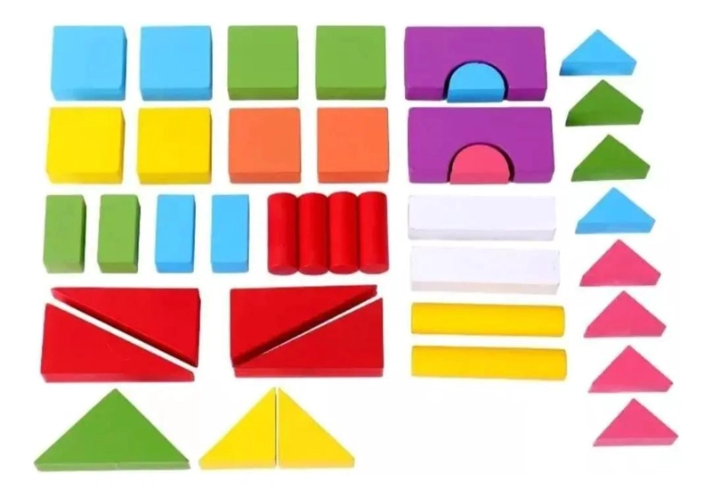 SET DE BLOQUES DE MADERA DIDACTICO 39 PIEZAS PARA NIÑOS - 6