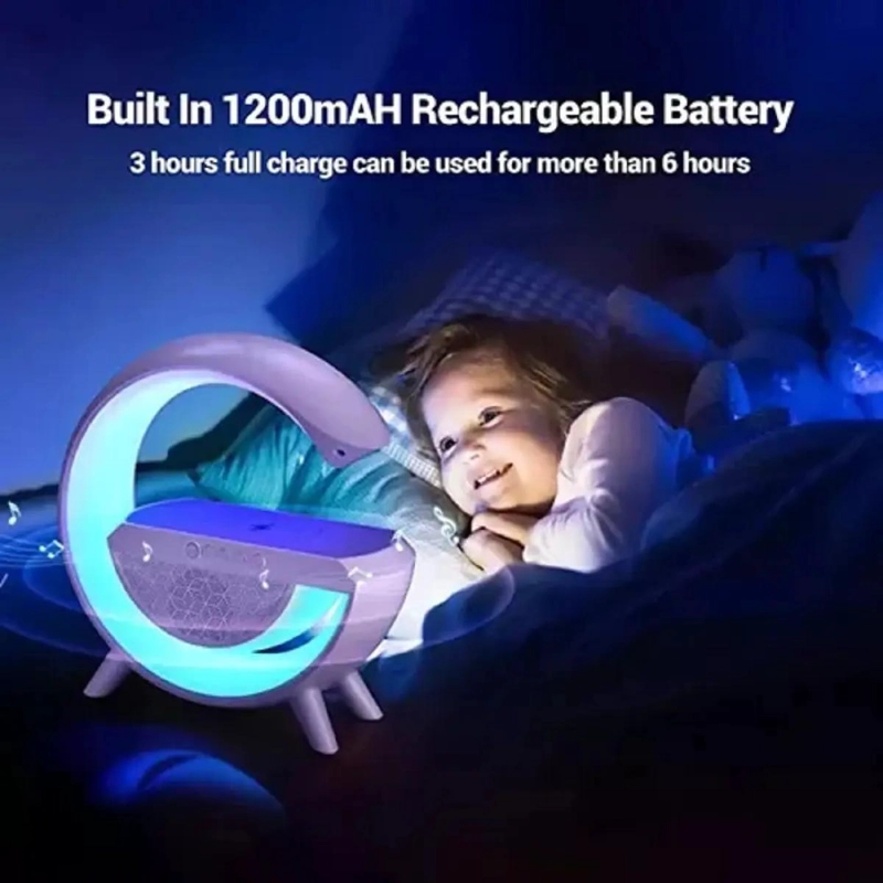 LAMPARA DE MESA BLUETOOTH CON CARGA INALAMBRICA Y LUZ LED - 5