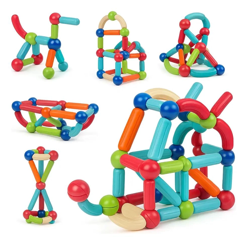 JUEGO DIDACTICO DE CONSTRUCCION MAGNE TICA 46 PIEZAS - 3