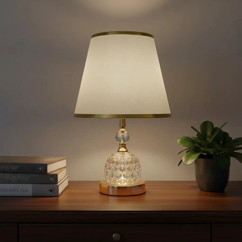 LAMPARA DE MESA ELEGANTE CON DISEÑO CLASICO Y TECNOLOGIA LED - 2