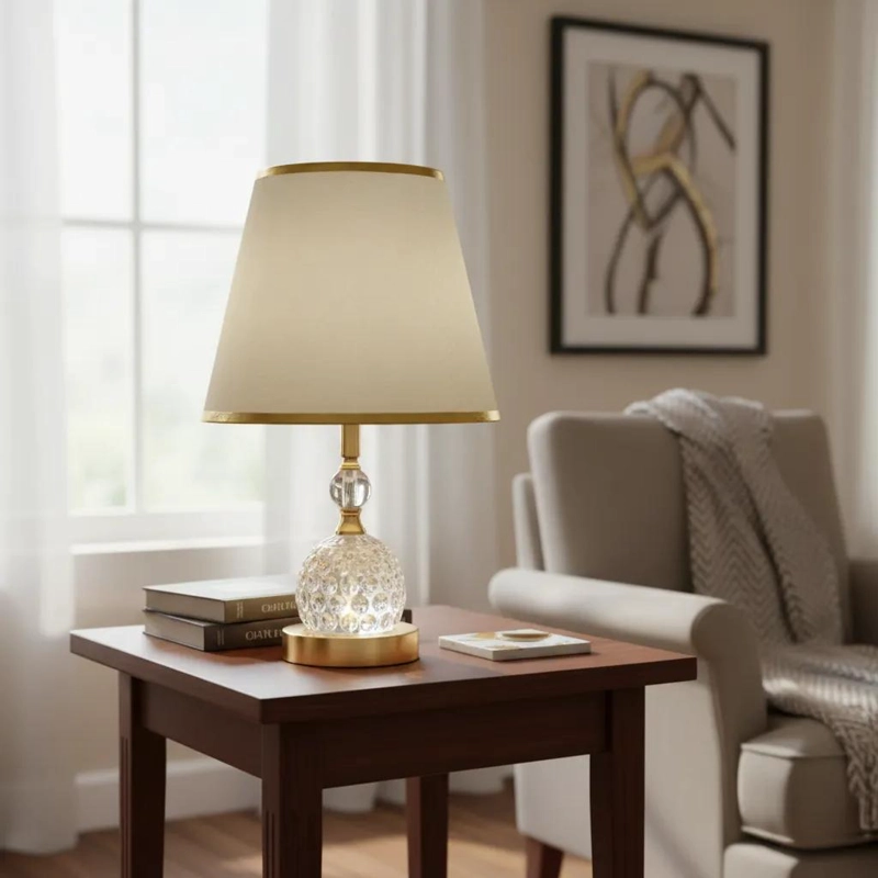LAMPARA DE MESA ELEGANTE CON DISEÑO CLASICO Y TECNOLOGIA LED - 5
