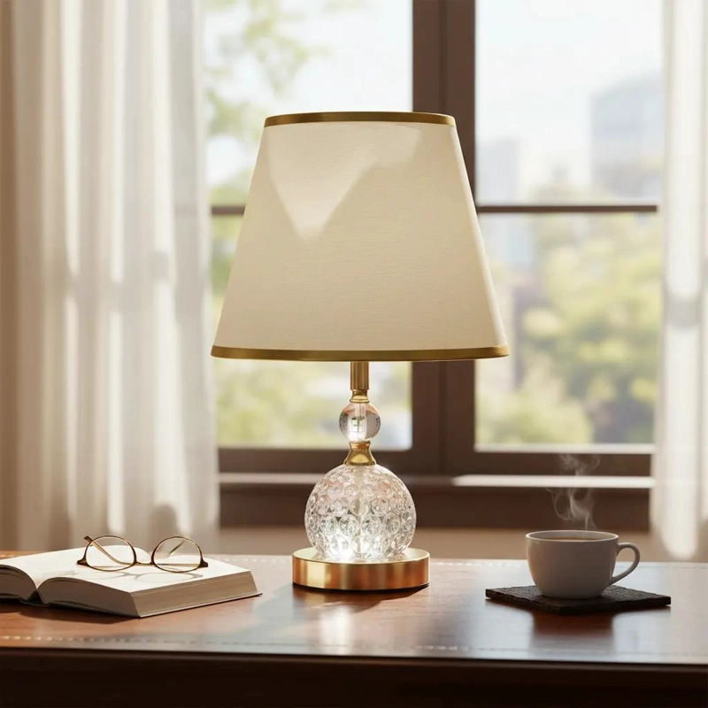LAMPARA DE MESA ELEGANTE CON DISEÑO CLASICO Y TECNOLOGIA LED - 6