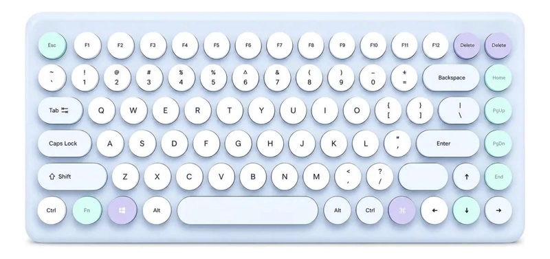 COMBO TECLADO Y MOUSE INALAMBRICOS COLORIDO PARA OFICINA - 1