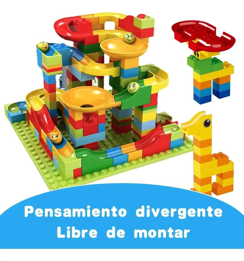 TOBOGAN DE PELOTAS Y BLOQUES DE CONSTRUCCION PARA NIÑOS - 2